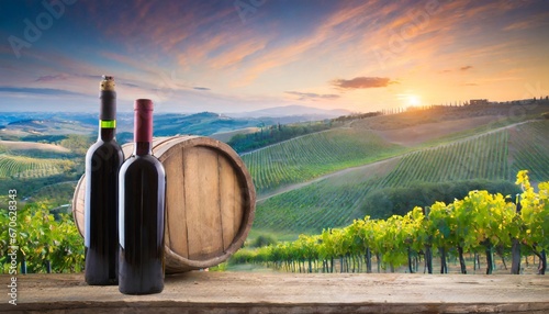 wine vineyard in the background