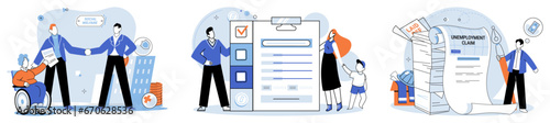 Social insurance. Vector illustration. Social insurance provides safety net for individuals in times need Insurance policies are designed to protect individuals and their assets