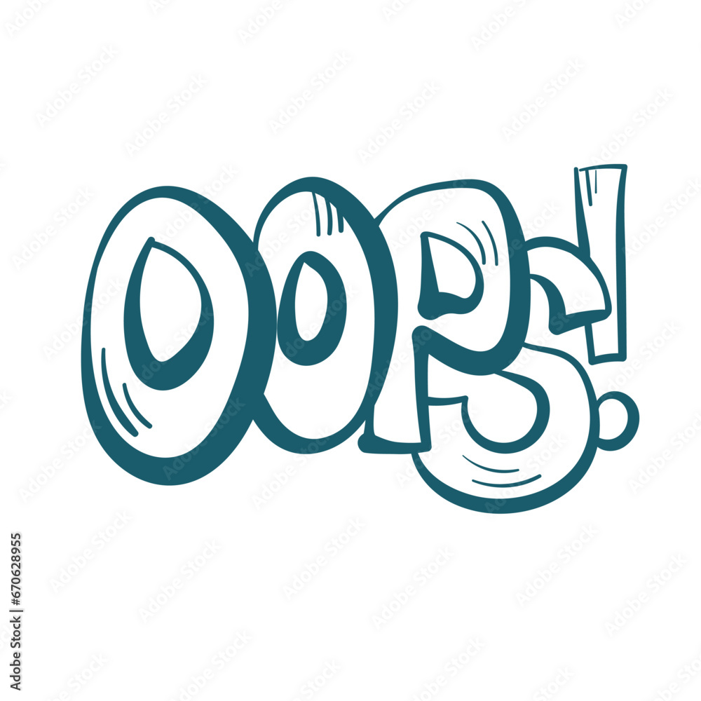 oops comic pop text emotional speech sound vector hand drawn doodle oops comic pop text emotional speech sound vector hand drawn doodle