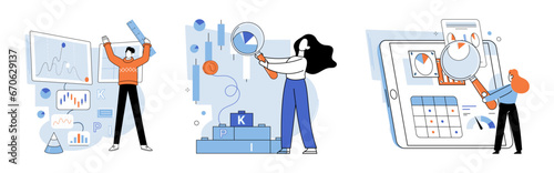 Performance indicator. Vector illustration. Measuring progress against key performance indicators is essential Accurate information is necessary for performance evaluation The performance indicator