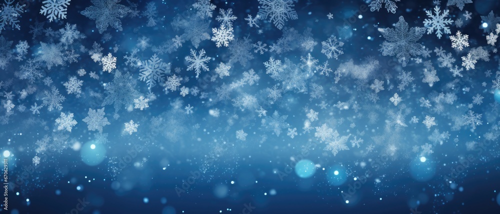 Fototapeta premium Fondo de tematica navideña con copos