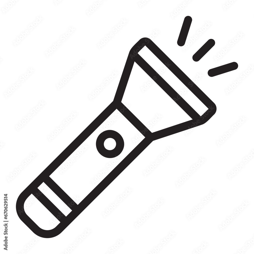 flashlight line icon flashlight line icon