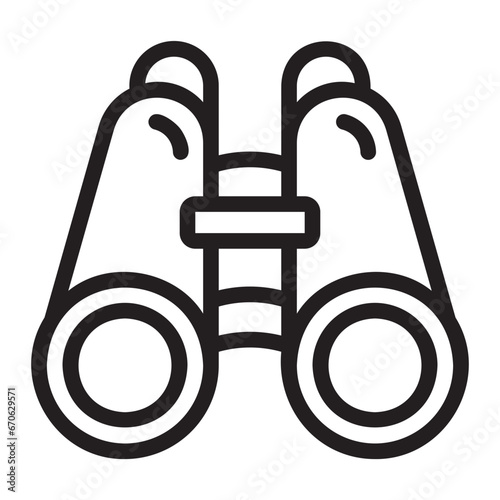 binocular line icon