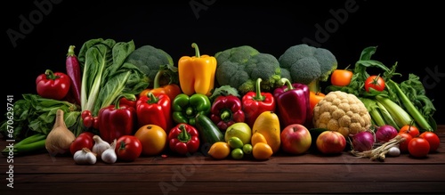 Collection of different fresh fruits and vegetables.