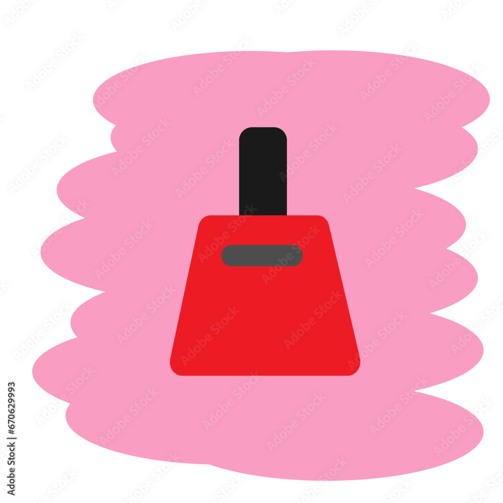 red lacquer on a pink background red lacquer on a pink background