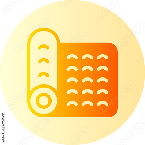 sleeping mat gradient icon