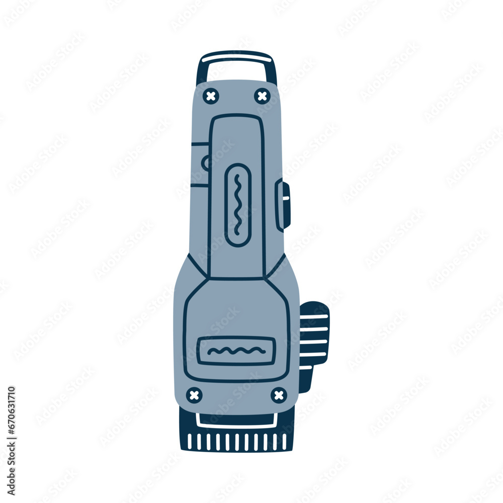 Electric Razor as Professional Hairdressing Tool and Accessory for Hairdo Vector Illustration