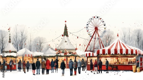christmas photo of Christmas Market a bustling scene Christmas celebration