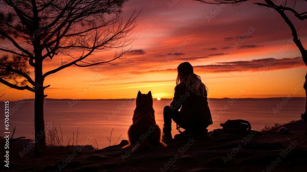 A Dog And Its Owner Making New Years Resolutions, Background Images, Hd Illustrations