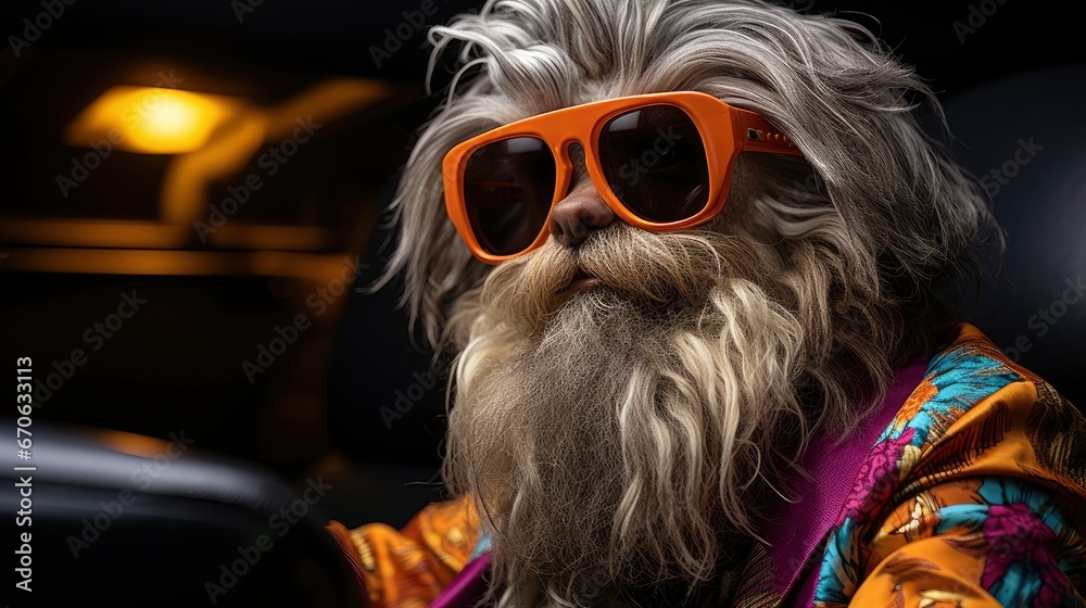 A Dog Wearing New Years Glasses And Blowing, Background Images, Hd Illustrations