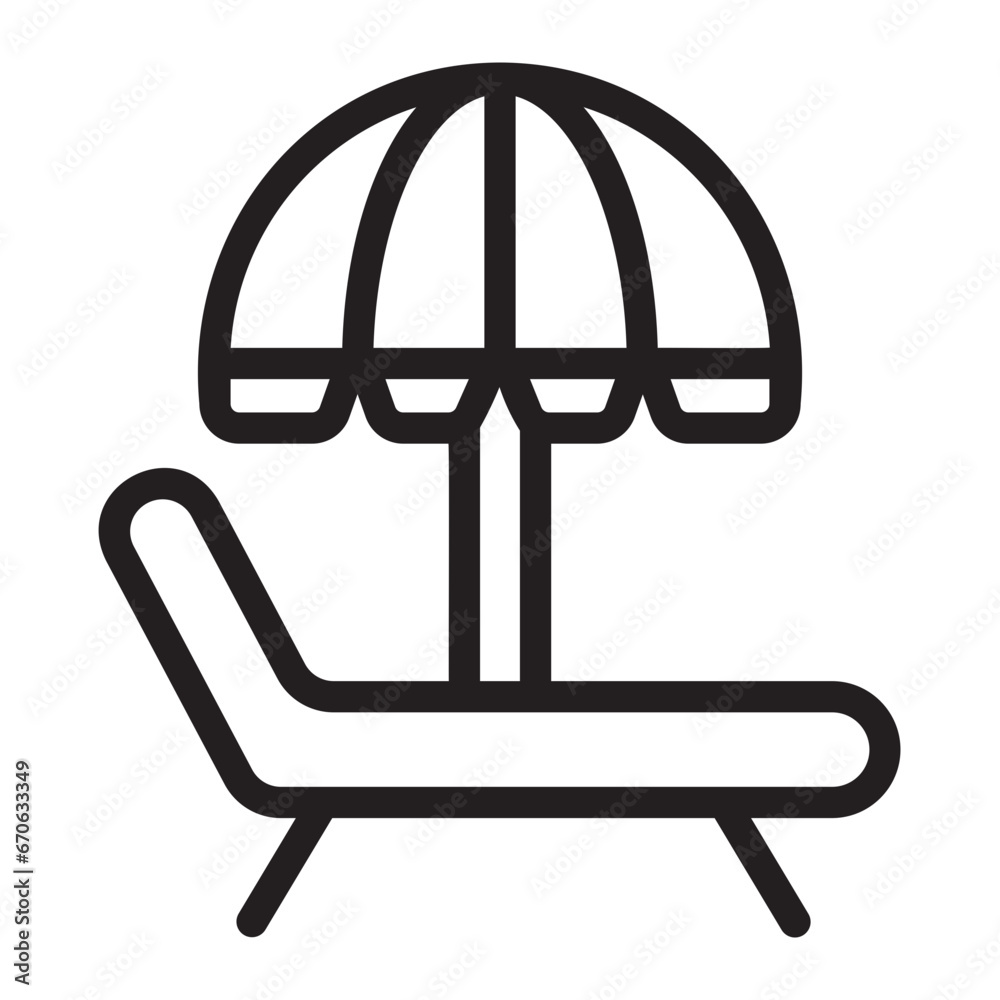 sun bath line icon sun bath line icon