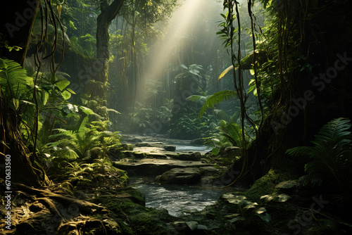 Rainforest  jungle  generative ai 