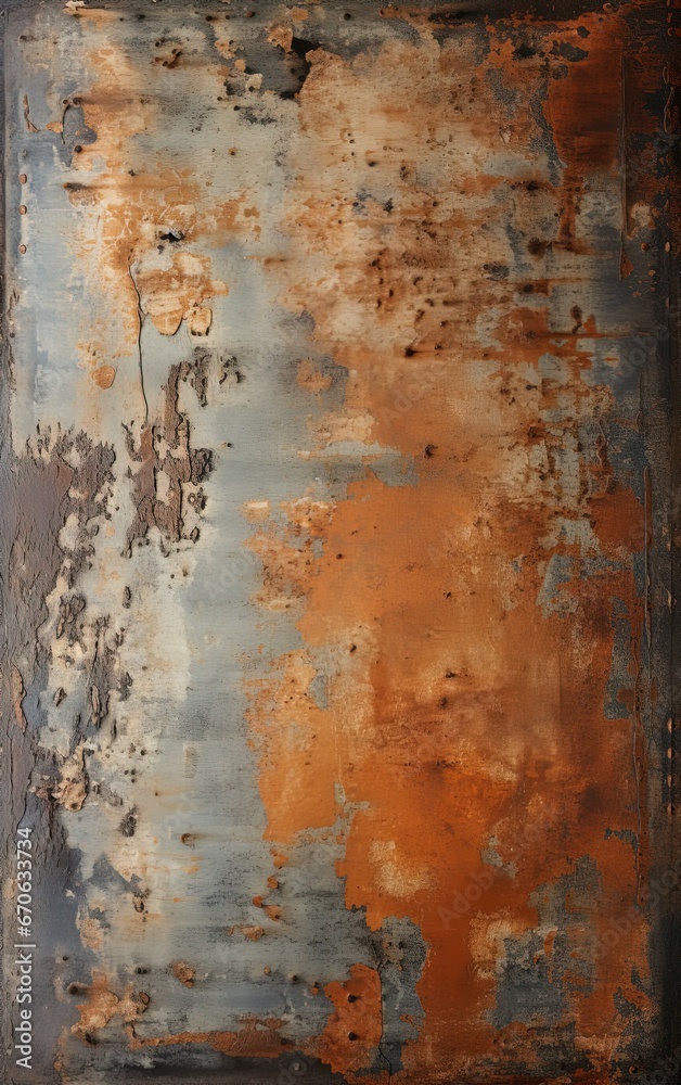 Vertical rusty metal sheet texture