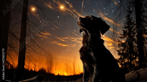 A Dog With A Sparkler In Its Mouth Bright Dynamic  Background Images  Hd Illustrations