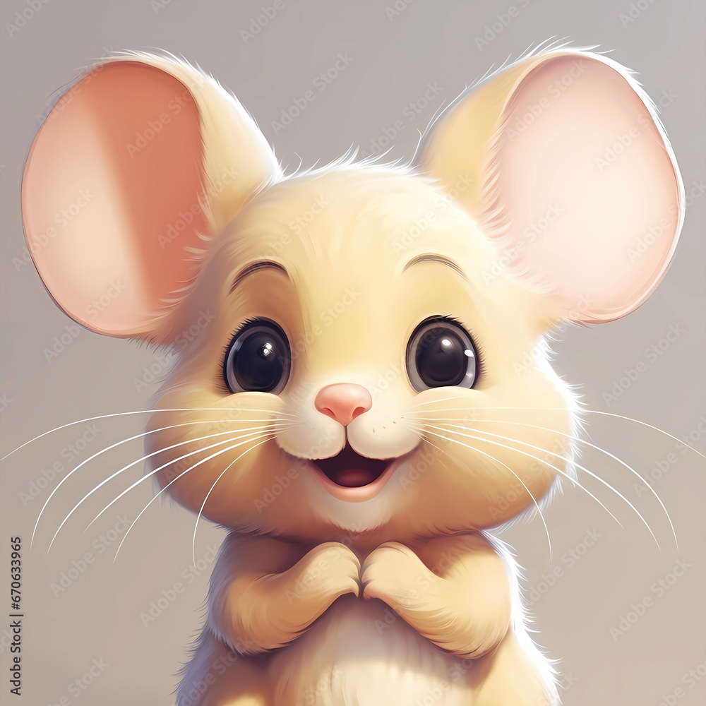 Cartoon cute mouse illustration
