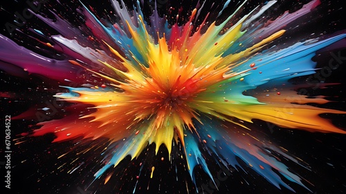 Abstract images - Explosion of colors: “colorful explosion of paint and glitter