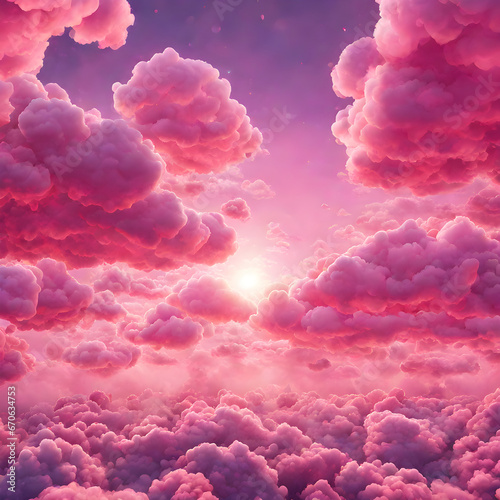 Pink clouds timelapse .  Pink sky background. Pale pink clouds in a bright pink sky. Heaven background. fantasy nature background. 