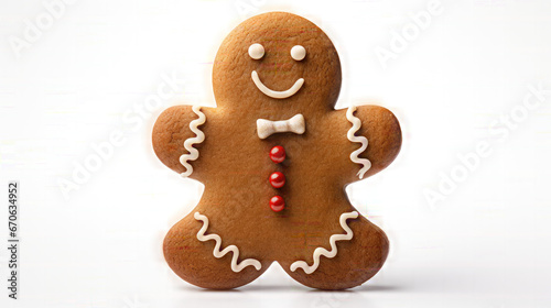 Gingerbread Man. Isolated on a White Background