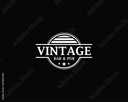 Vintage logo design vector template. Retro vintage badge, label, logotype.