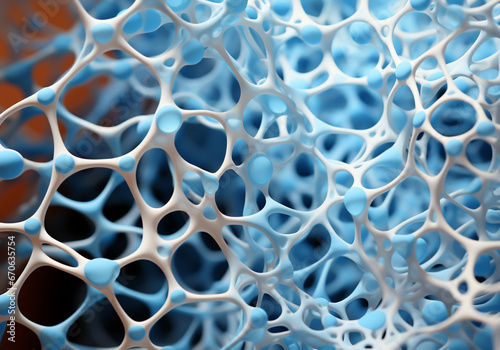 Intricate structure with alveoli. AI generative