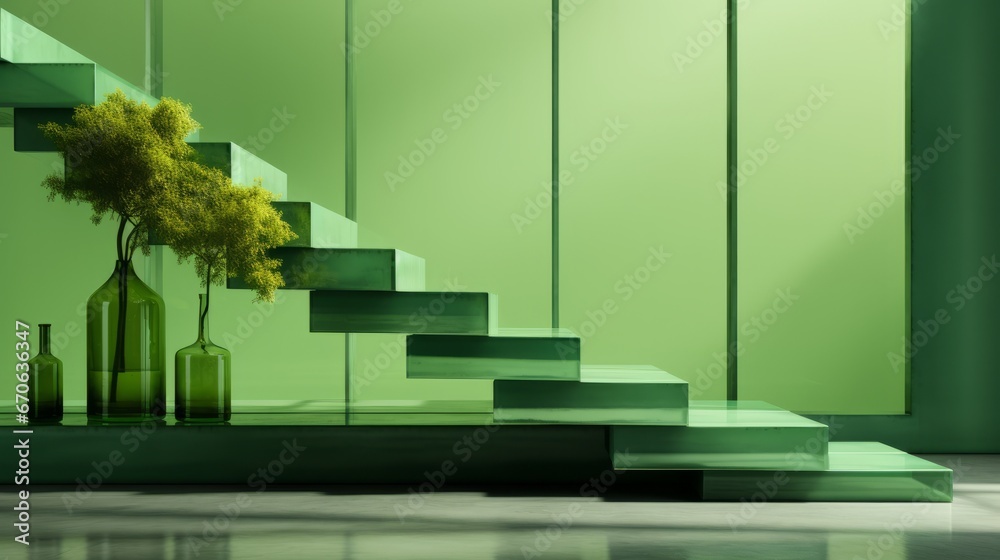 Φωτογραφία A vibrant vase of blooming foliage reflects the artistic architecture of a verda