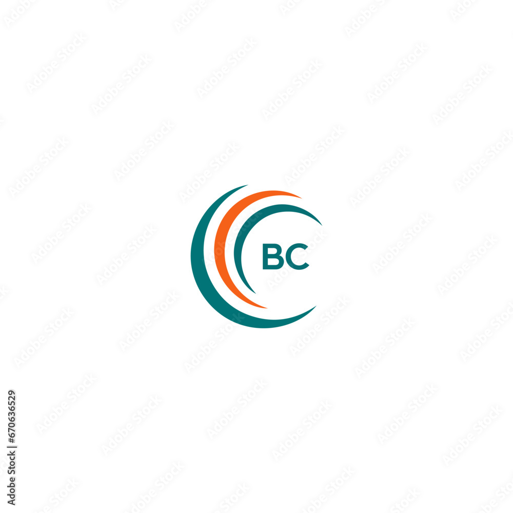 BC B C letter logo design. Initial letter BC linked circle uppercase monogram logo blue  and white. BC logo, B C design. BC, B C