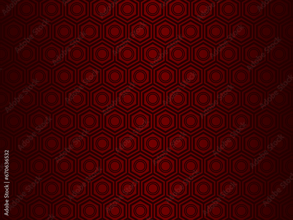 Red metal abstract background with retro concept. Unique red steel ornament..