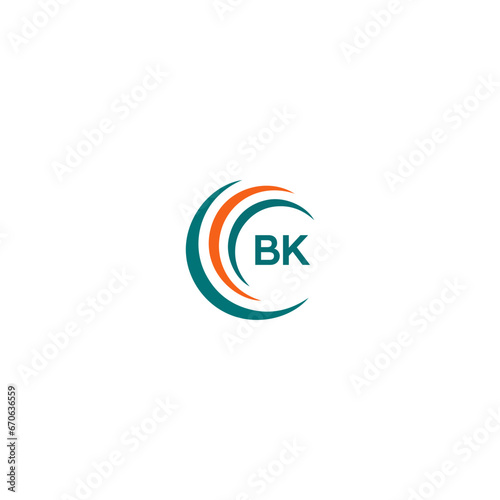 BK B K letter logo design. Initial letter BK linked circle uppercase monogram logo blue and white. BK logo, B K design. BK, B K