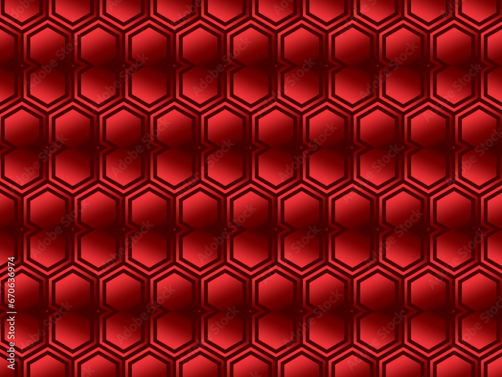 Red metal abstract background with retro concept. Unique red steel ornament..