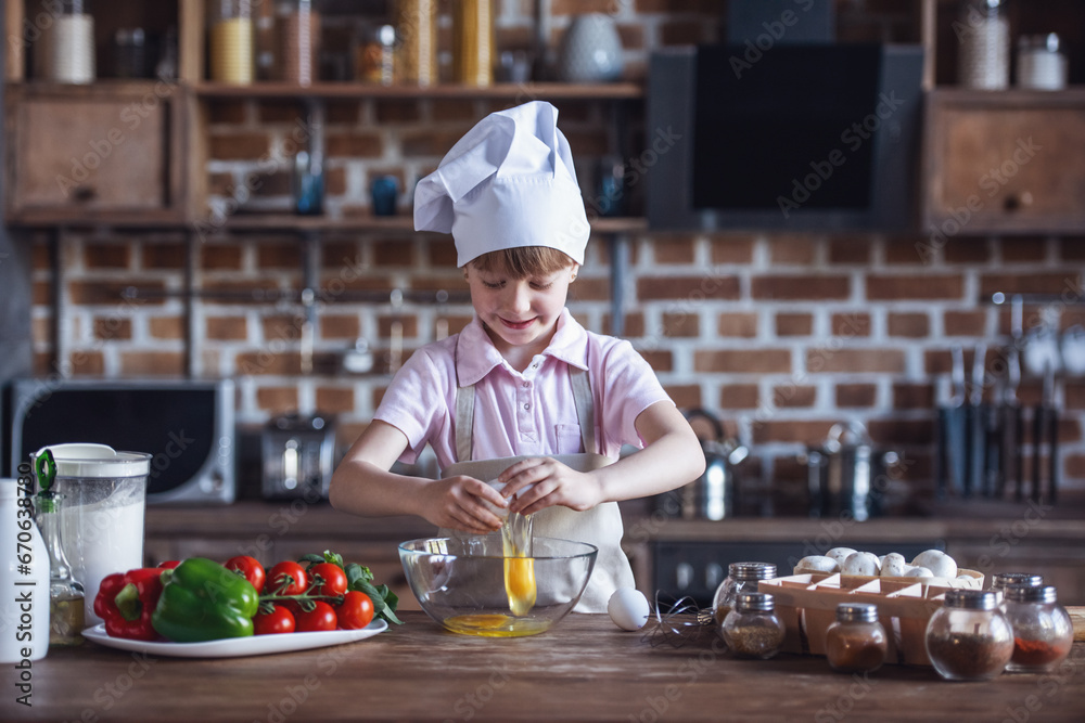 Little girl in kitchen Little girl in kitchen