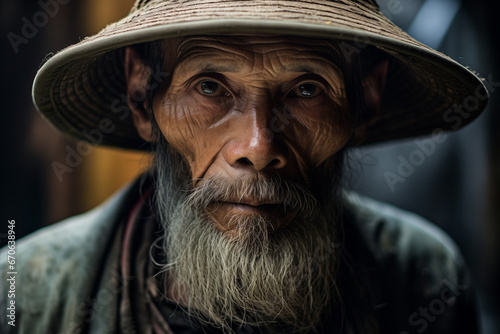 awesome and cool Vietnam Men about 70 years old