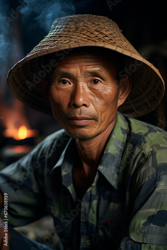 awesome and cool Vietnam Men about 60 years old