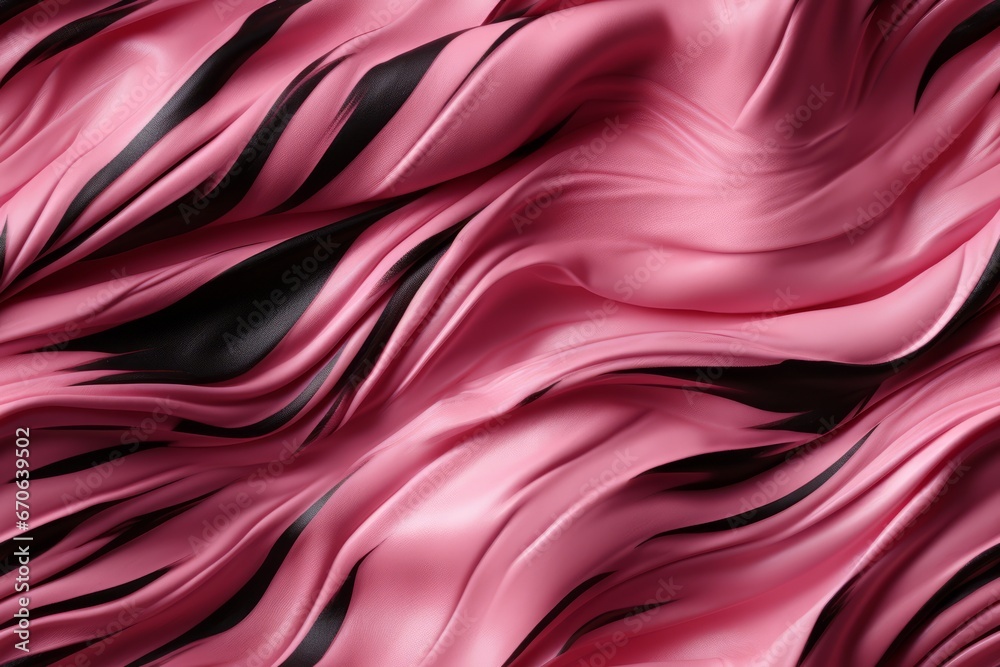 Obraz premium pink zebra print with striking black and pink stripes