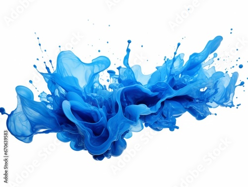 blue paint splash on white background © Vitalii But