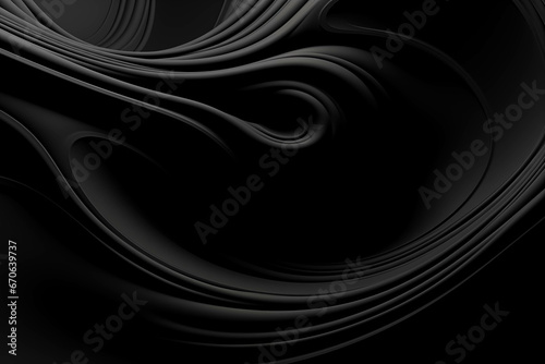 Abstract Monochrome Waves of AI-Generated Art Generative AI. Created With Generative AI Technology
