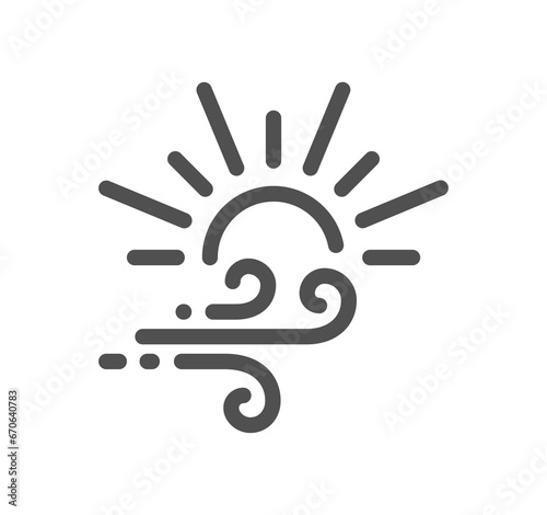 Weather related icon outline and linear symbol. 
