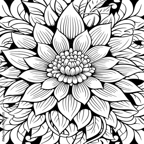 flower mandala coloring page