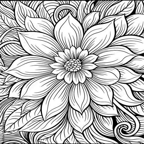 flower mandala coloring page