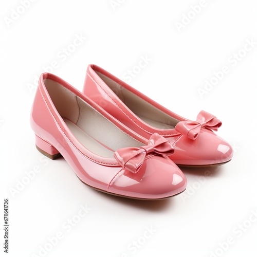 pink shoes isolated on white background generated by AI
