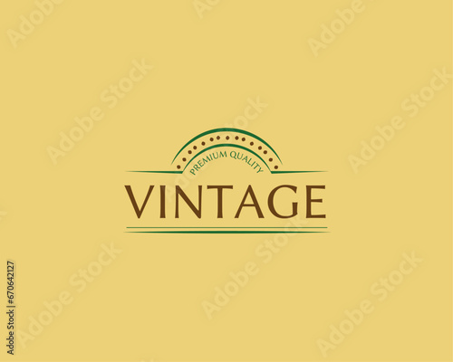 Vintage logo design vector template Retro vintage badge label logotype