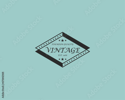 Vintage logo design vector template Retro vintage badge label logotype