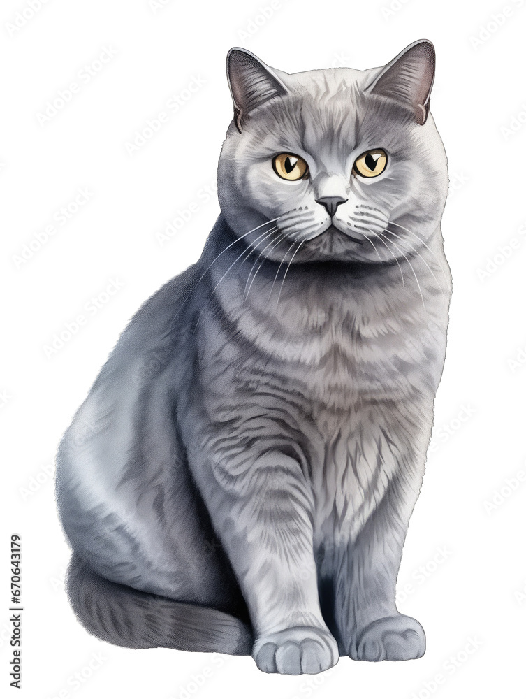 British Shorthair cat Clipart