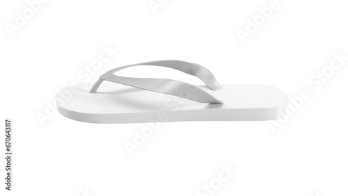 Close up view isolated simply flip fop sandals.