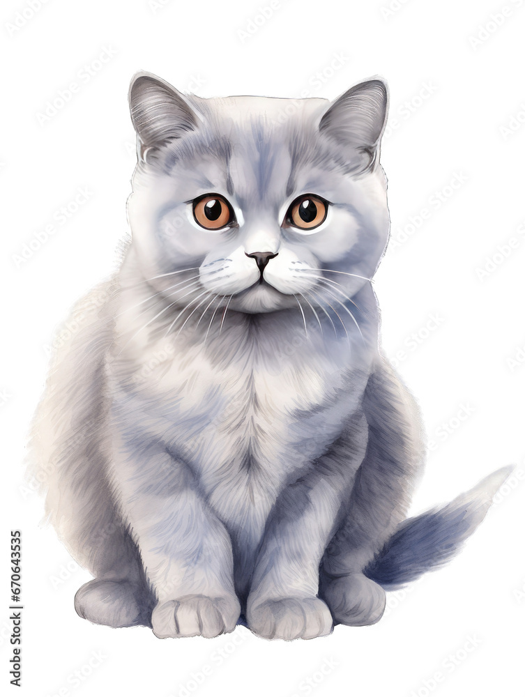 British Shorthair cat Clipart