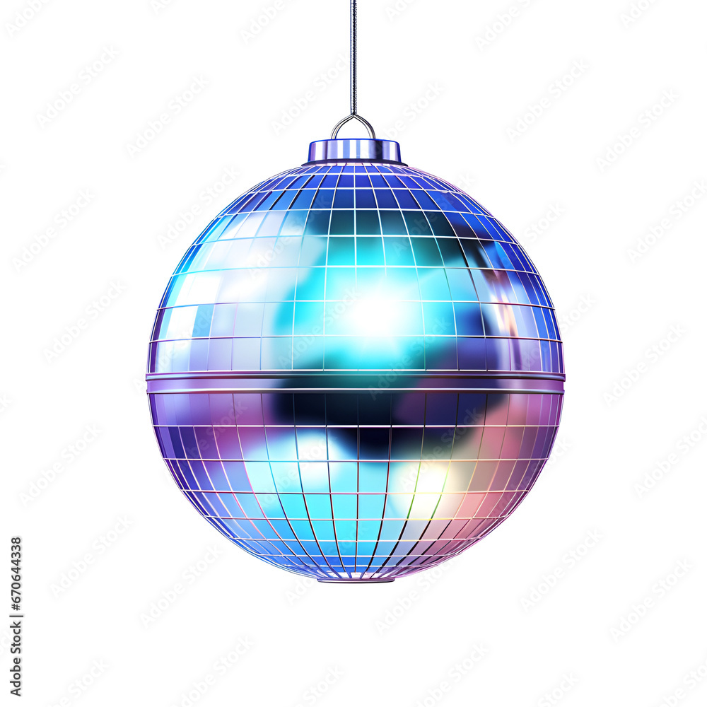 Fototapeta premium Disco ball on white background
