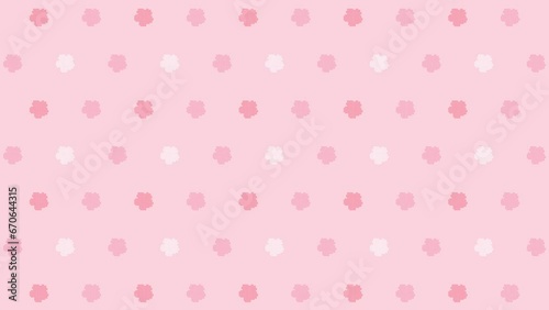Wallpaper Mural シンプル花柄の壁紙_(ドット柄・ピンク背景) Torontodigital.ca