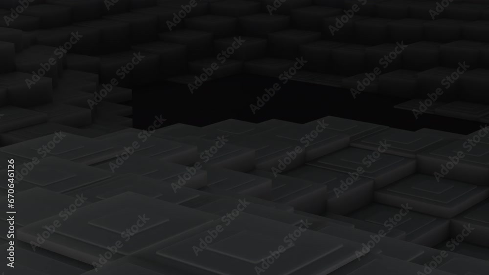 3d shapes moving seamless video. Background of dark red smooth seamless animated squares 3d shapes moving seamless video. Background of dark red smooth seamless animated squares