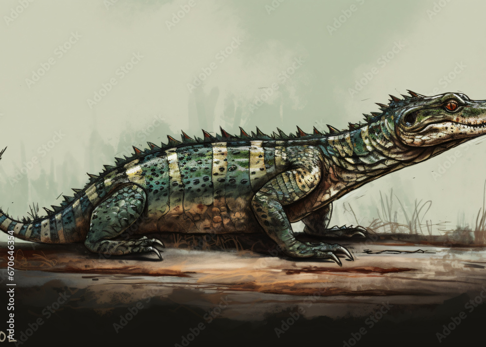 Naklejka premium crocodiles & reptil