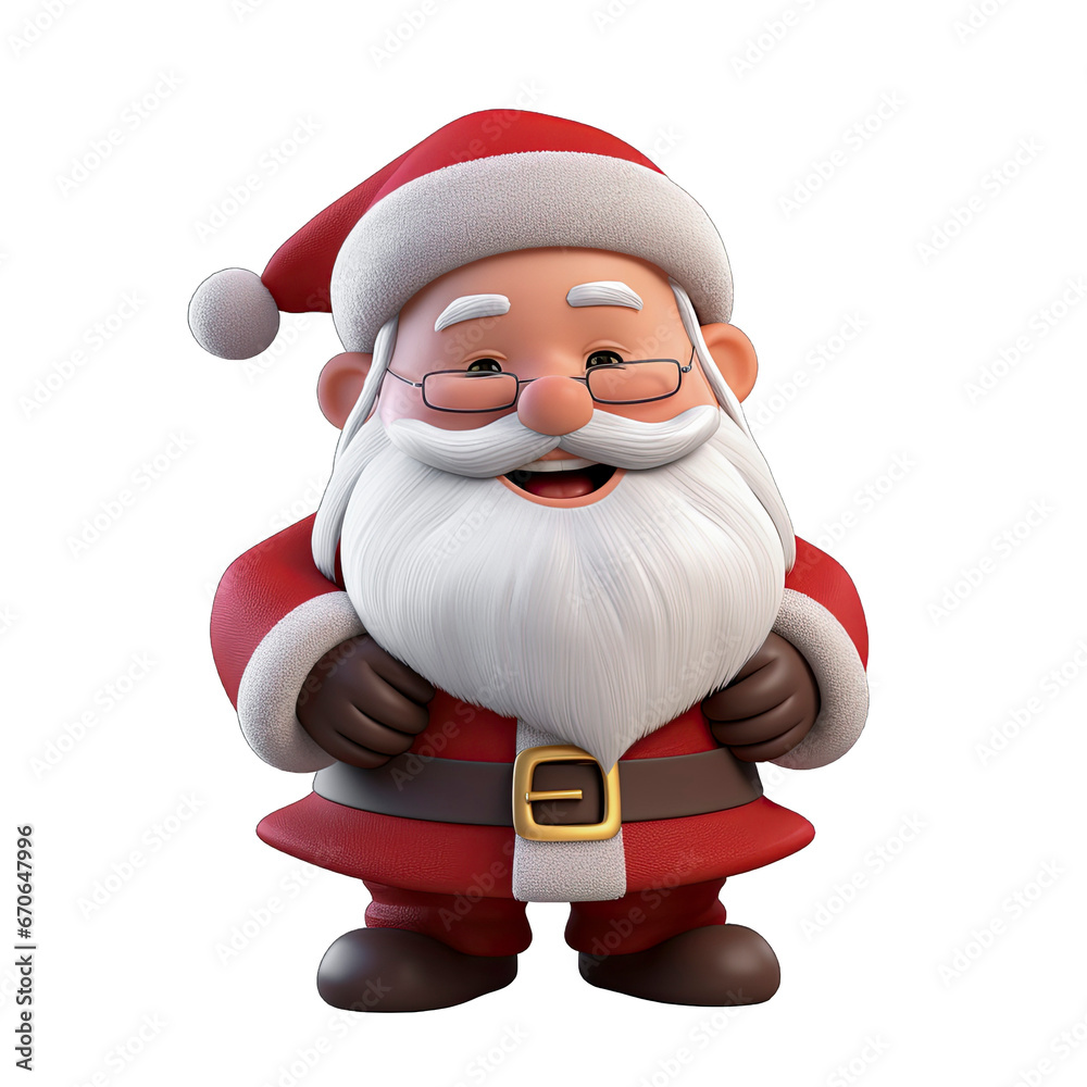 Santa Claus mascots on transparent background generative ai Santa Claus mascots on transparent background generative ai