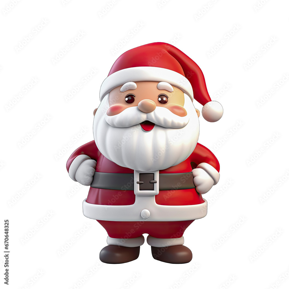 Santa Claus mascots on transparent background generative ai Santa Claus mascots on transparent background generative ai